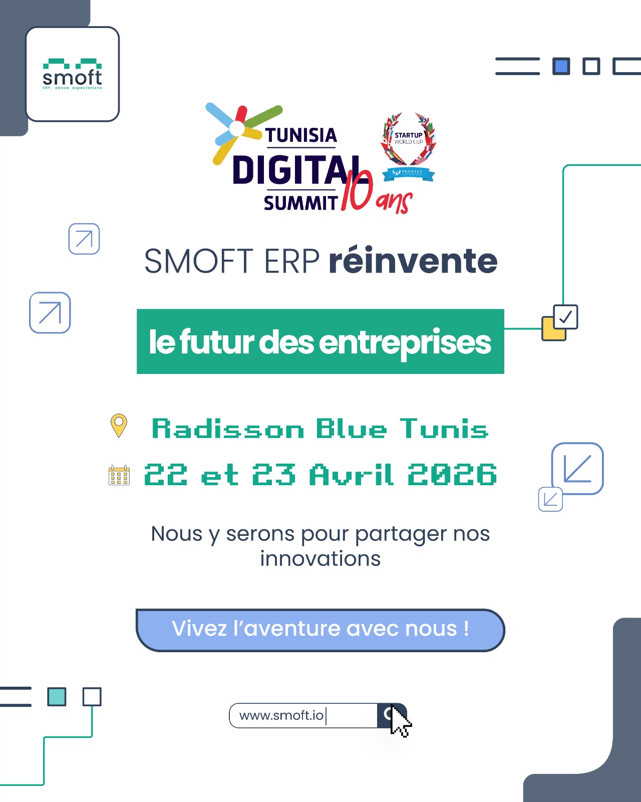 SMOFT ERP au Tunisia Digital Summit 2026 : la transformation digitale en action